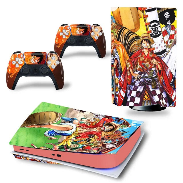 Sticker PS5 Manga One Piece Autocollant Playstation Console &amp; Manette