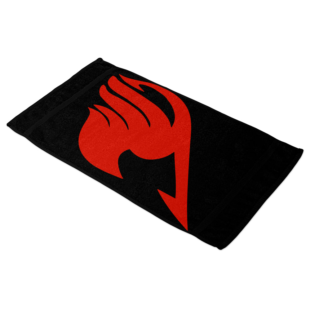 Serviette de bain Fairy Tail guilde rouge et noir