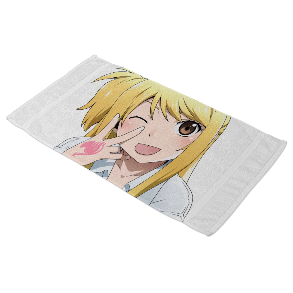 Serviette de bain Lucy blanc Fairy Tail
