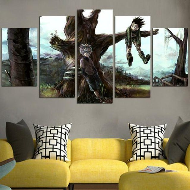 Tableau Gon et Killua Hunter x Hunter Cadre Toile