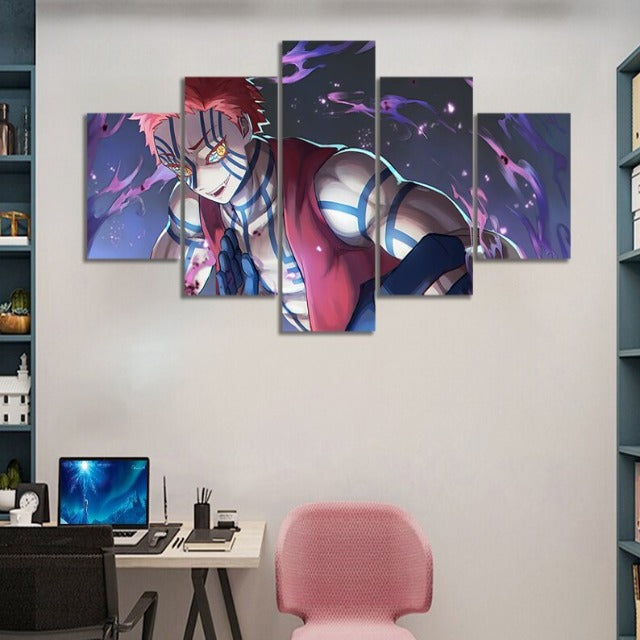 Tableau Akaza Demon Slayer Cadre Toile