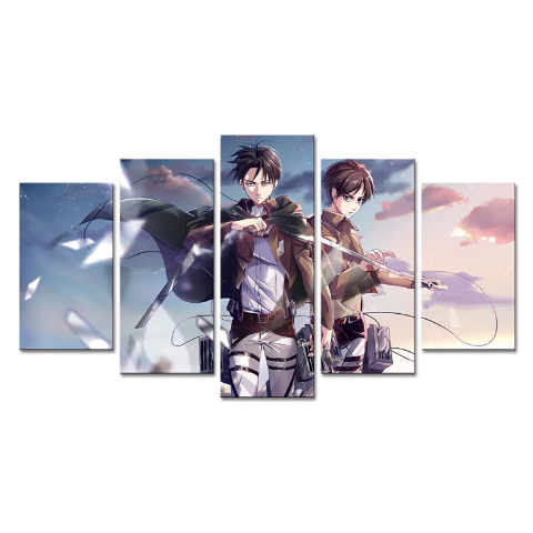 Cornice su tela dipinta Levi x Eren