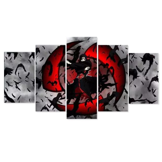 Dipinto Itachi Uchiha Deco Canvas Wall Frame Manga Naruto
