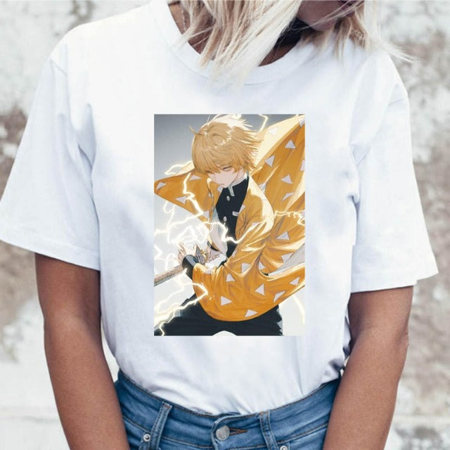 T-Shirt Maglietta Donna Demon Slayer Zen'Itsu Agatsuma