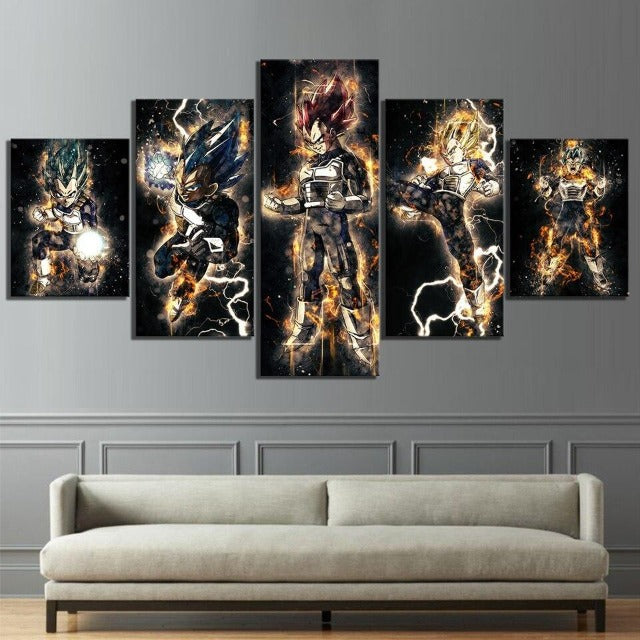 Tableau Vegeta Transformations Dragon Ball