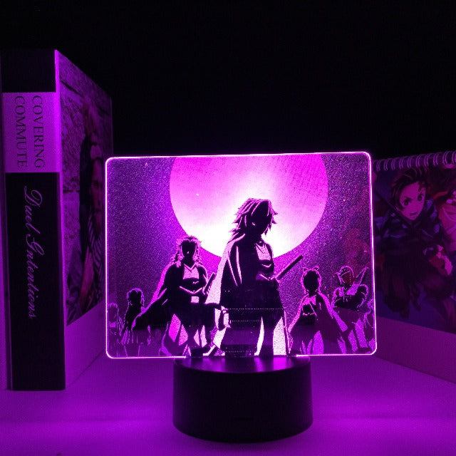 Lampada 3D per personaggi Demon Slayer