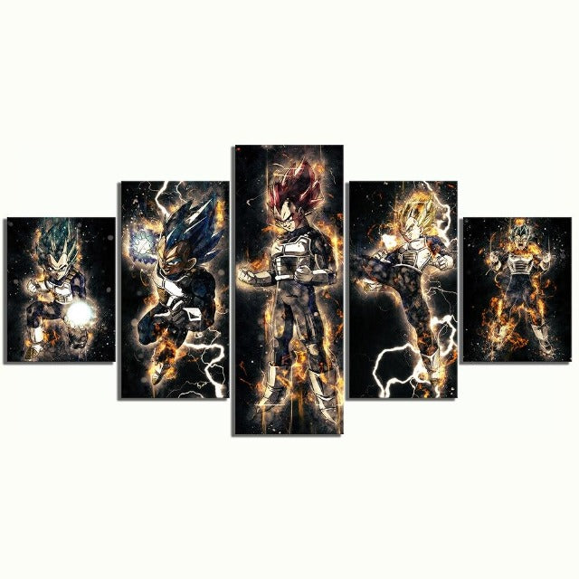 Tableau Vegeta Transformations Dragon Ball Cadre Toile