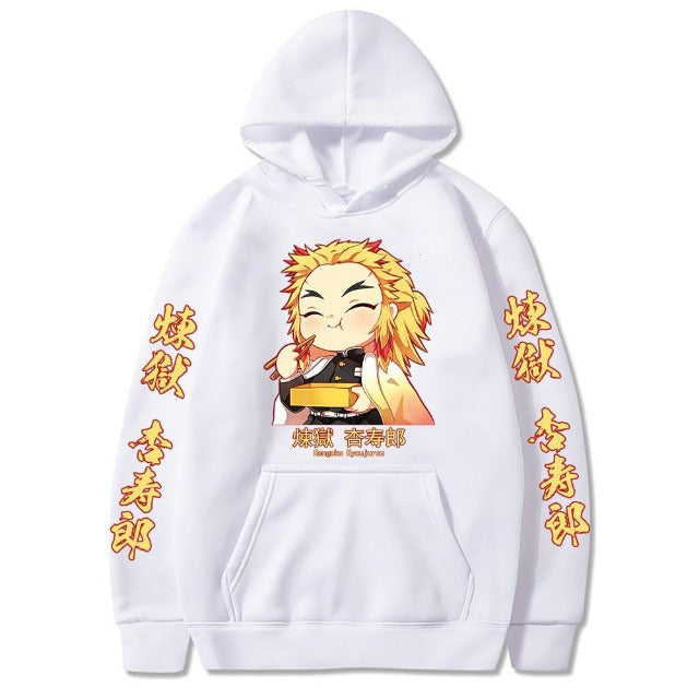 Pull Kyojuro Rengoku Demon Slayer blanc