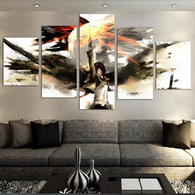 Tableau Mikasa Ackerman Sabre AOT Cadre Toile