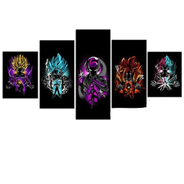Tableau Dragon Ball Personnages Cadre Toile