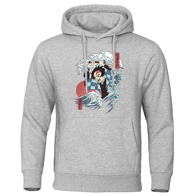 Sweat Demon Slayer Tanjiro Souffle de l'Eau gris