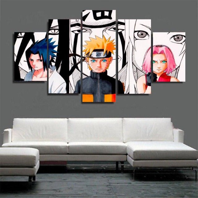 Tableau Naruto Sasuke Sakura Deco Toile Cadre Mural Manga Naruto