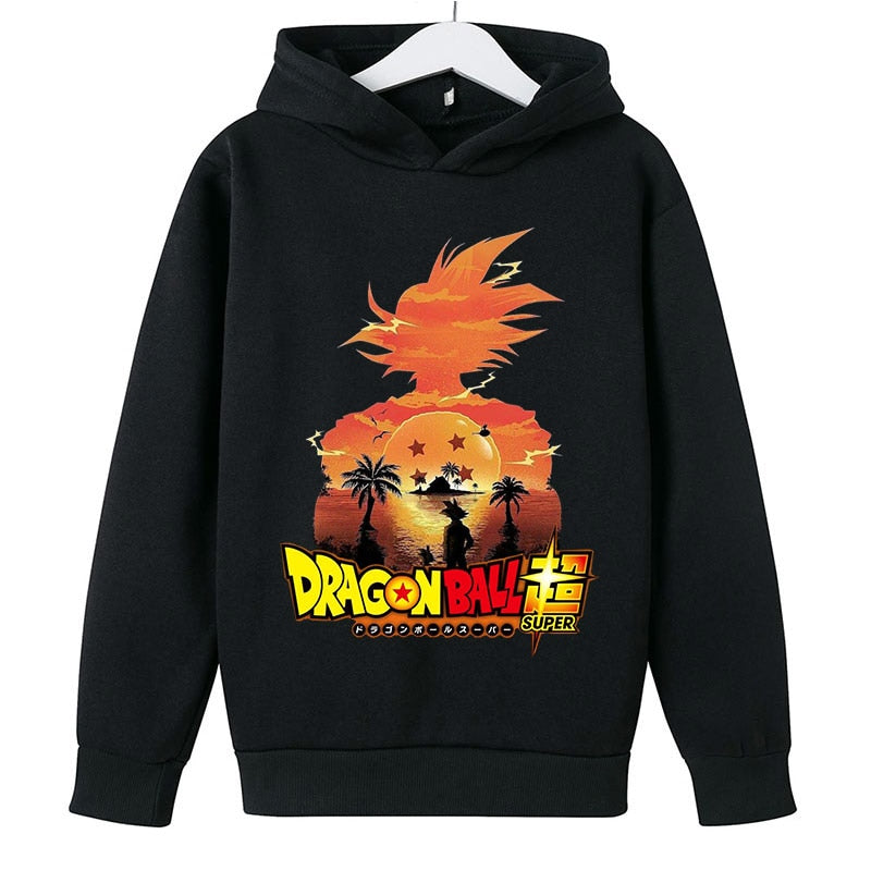 Sweat Enfant Dragon Ball Z Pull Sangoku NOIR