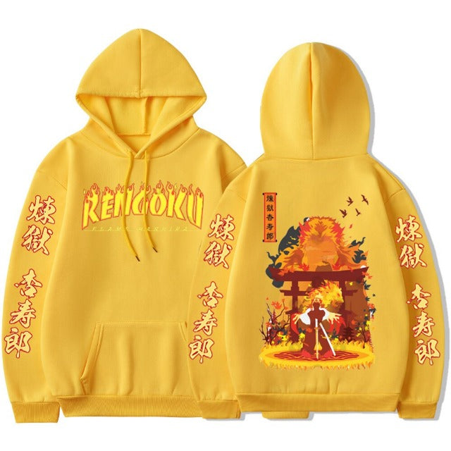 Pull Rengoku Demon Slayer jaune