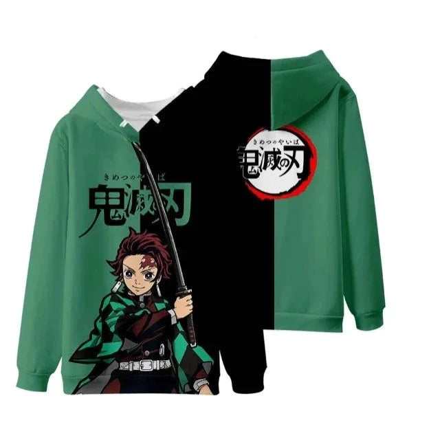 Sweat à Capuche Enfant Demon Slayer Tanjiro Pull Garçon Fille