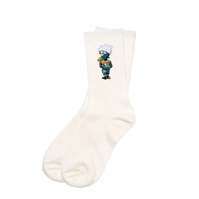 Chaussettes Naruto Kakashi Blanc Crème
