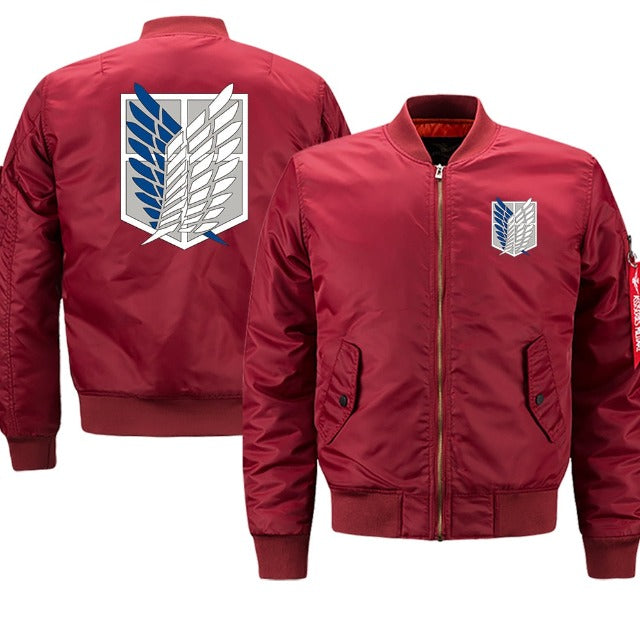 Veste Bomber Attaque Des Titans Bordeaux