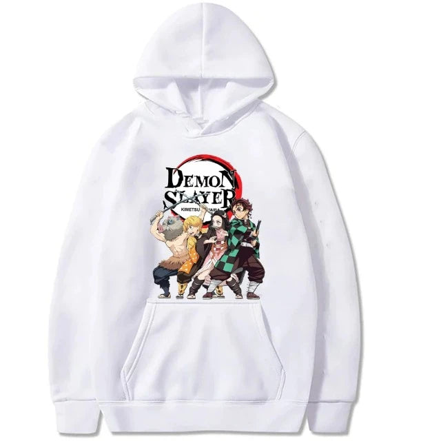 Sweat à Capuche Demon Slayer blanc