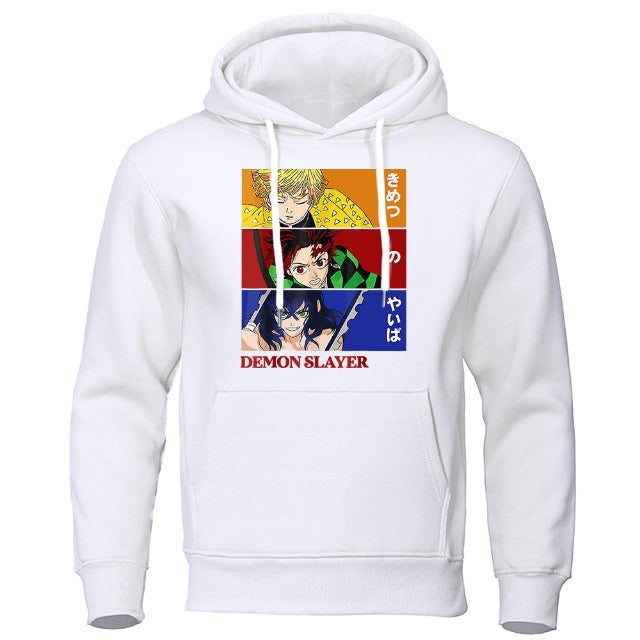 Sweat Demon Slayer Pourfendeurs blanc