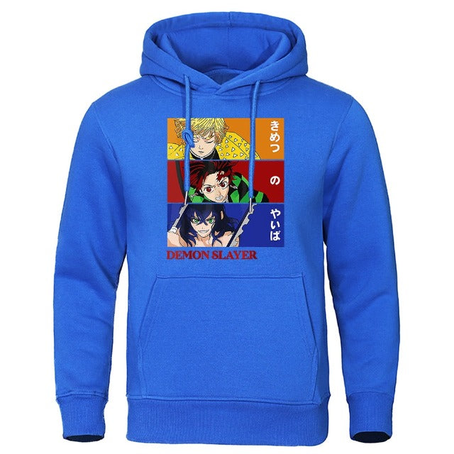 Sweat Demon Slayer Pourfendeurs bleu