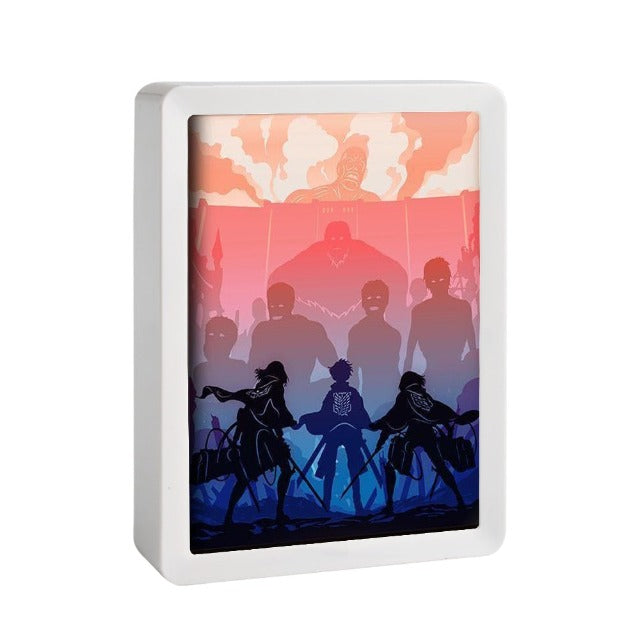 Tableau Lumineux Attaque des Titans Cadre