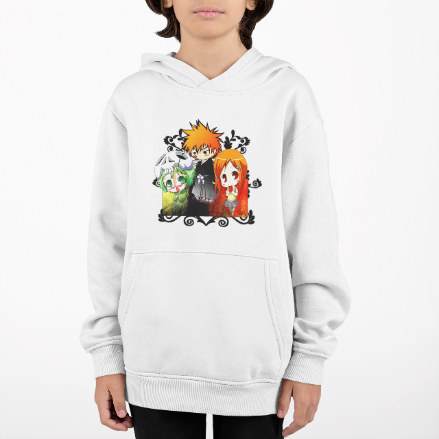 Sweat Enfant Bleach Ichigo &amp; Friends blanc