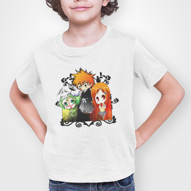 T-Shirt Enfant Bleach Ichigo &amp; Friends blanc