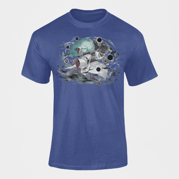 T-Shirt Madara Uchiha Jinchuriki bleu