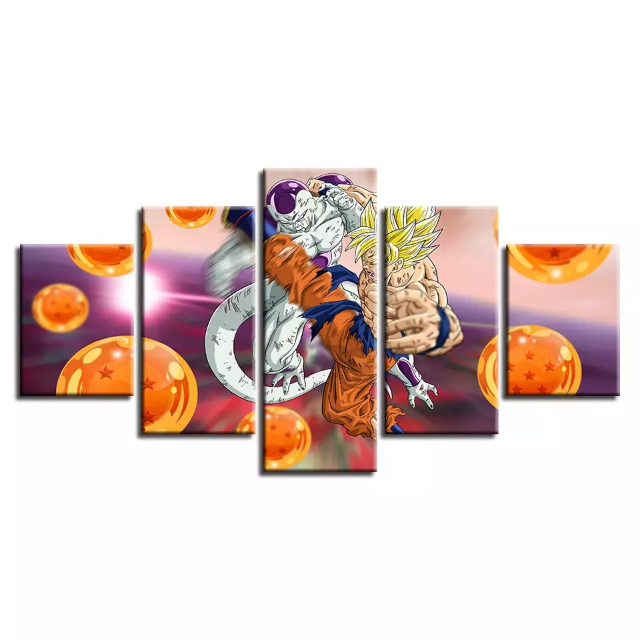 Tableau Goku vs Freezer Dragon Ball Cadre Toile