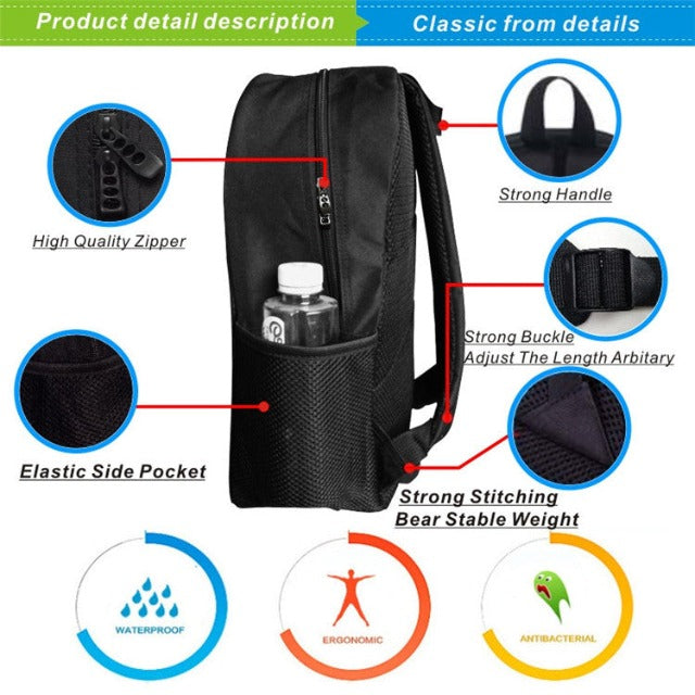 Cartable Zenitsu Demon Slayer Ensemble 3 Pièces