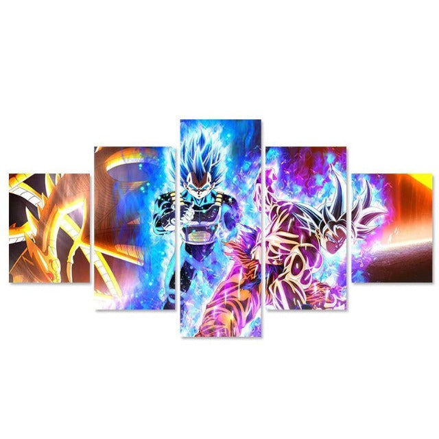Gemälde Goku UI &amp; Vegeta Blue Evolution DBS Leinwandrahmen