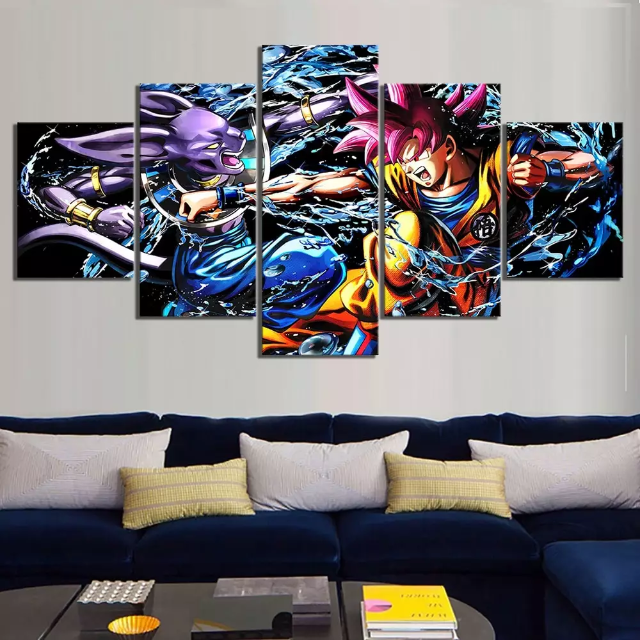 Tableau Goku vs Beerus Dragon Ball Super