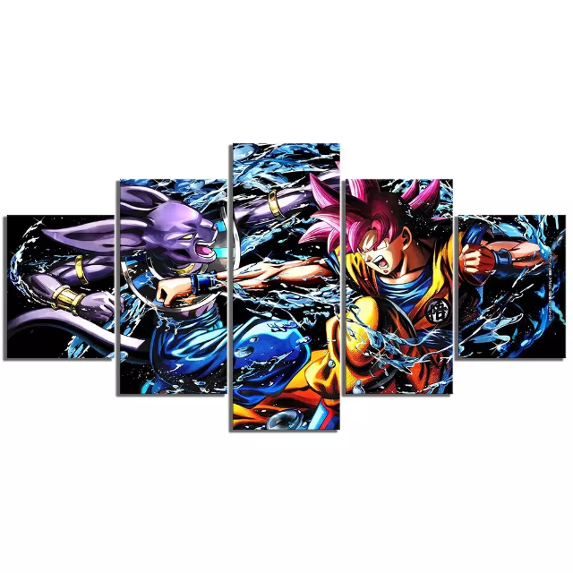 Tableau Goku vs Beerus Dragon Ball Super Cadre Toile