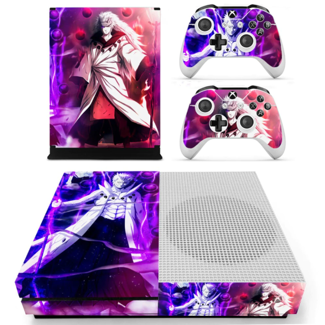Sticker XboX Madara et Obito Autocollant Console & Manette Manga Naruto