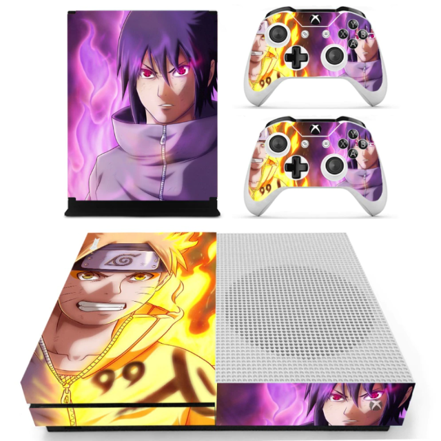 Sticker XboX Naruto x Sasuke Autocollant Console & Manette Manga Naruto