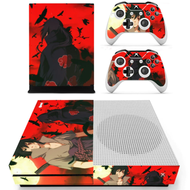 Sticker XboX Itachi et Sasuke Autocollant Console & Manette Manga Naruto