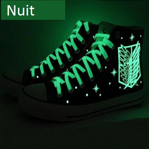 Scarpe chiuse luminose Attack on Titan Sneakers Converse Sneakers Adulto Uomo Donna