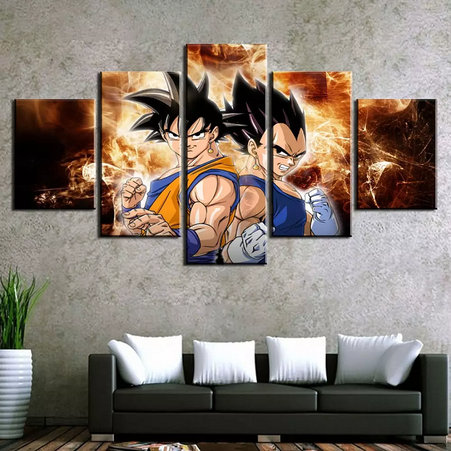 Tableau Goku et Vegeta Dragon Ball