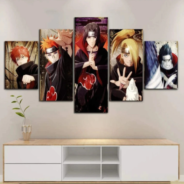 Tableau Akatsuki Organization Deco Toile Cadre Mural Manga Naruto
