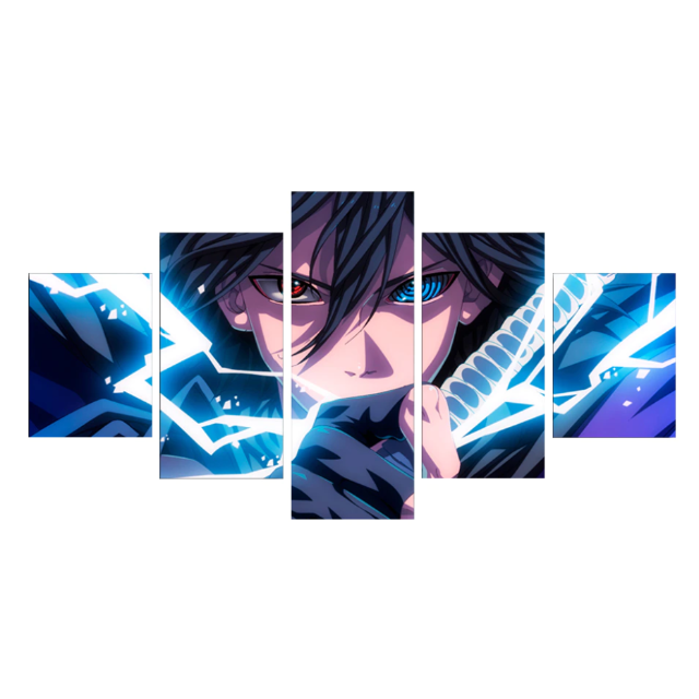 Sasuke Uchiha Pintura Deco Lienzo Marco de pared Manga Naruto