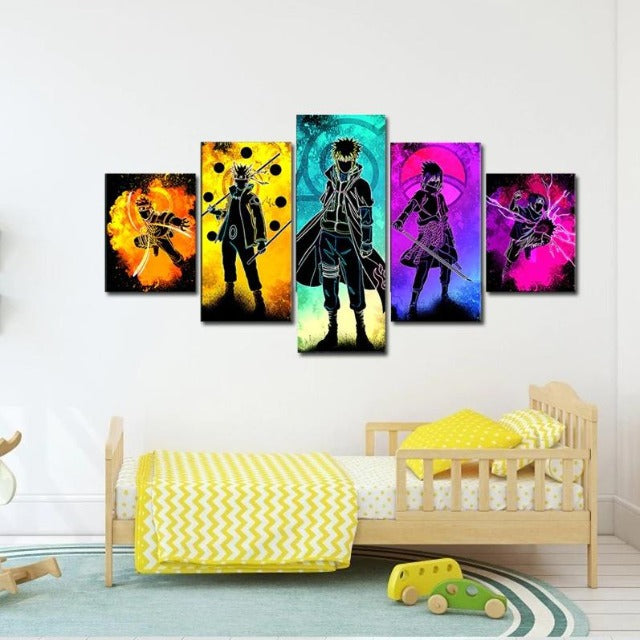 Tableau Sasuke Naruto Deco Toile Cadre Mural Manga Naruto