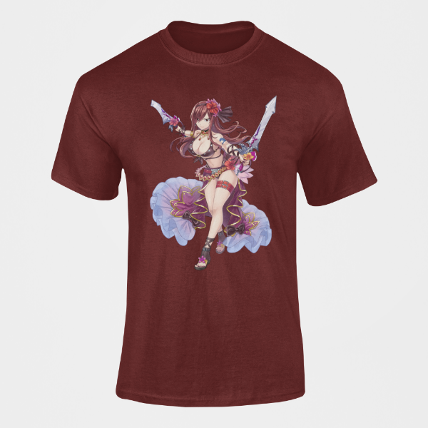 T-Shirt Erza Scarlett Manga Fairy Tail  bordeaux