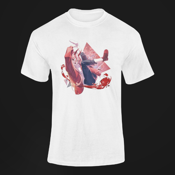 T-shirt Power Chainsaw Man blanc