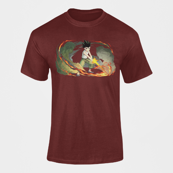 T Shirt Gon Freecss HxH bordeaux