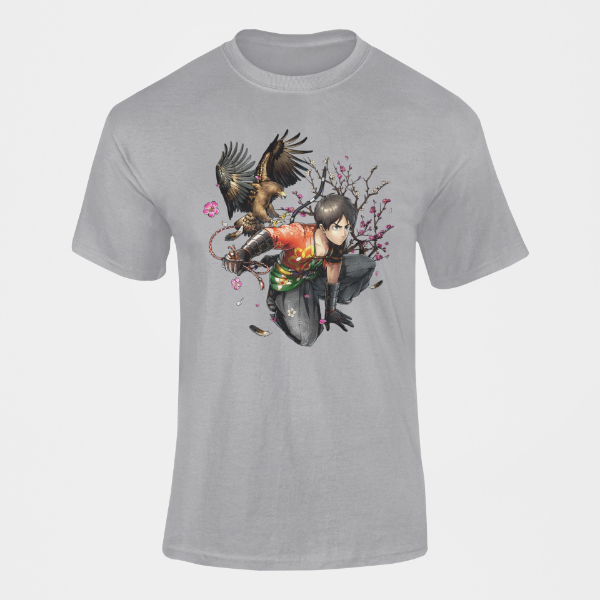 T-shirt Eren Nouvel An Attaque des Titans  gris