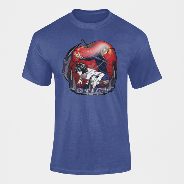 T-Shirt L & Light Manga Death Note bleu