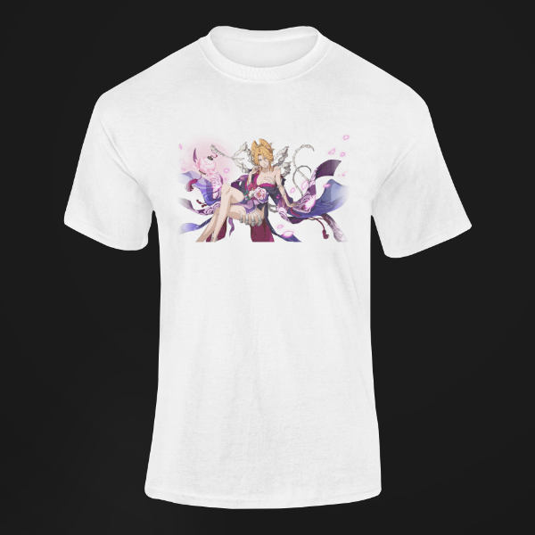 T-Shirt Rangiku Manga Bleach  blanc