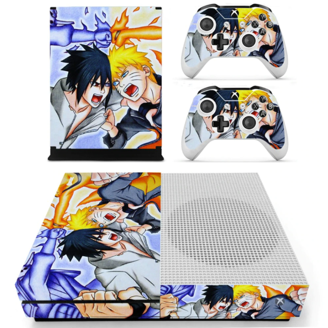 Sticker XboX Sasuke vs Naruto Autocollant Console &amp; Manette Manga Naruto