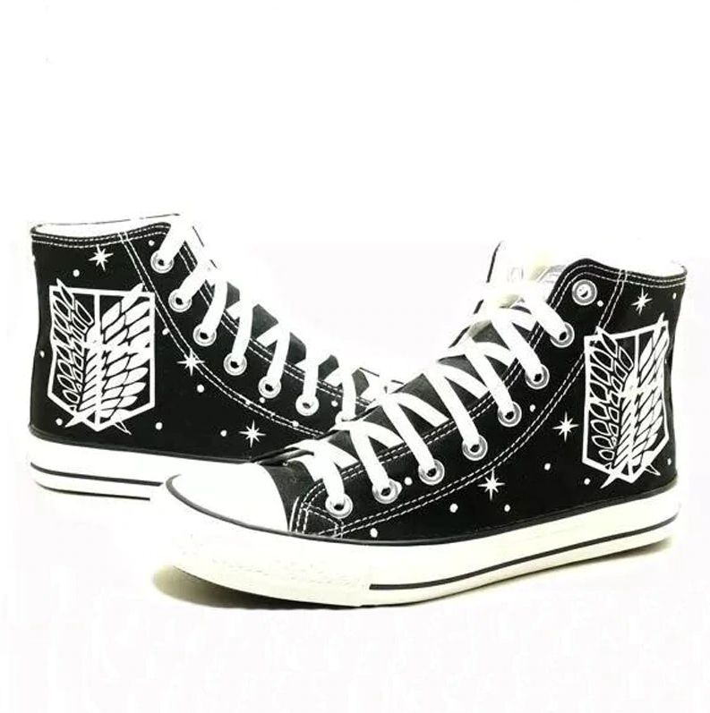 Scarpe chiuse luminose Attack on Titan Sneakers Converse Sneakers Adulto Uomo Donna