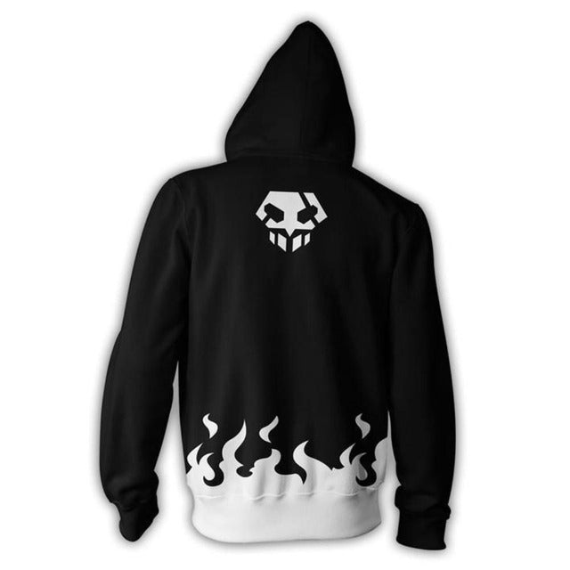 Gilet Manga Bleach Ichigo Kurosaki A Capuche Adulte Homme Femme Longues Manches